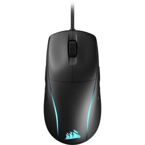 Corsair M75 RGB Ultra-Light Gaming Egér, Fekete, Elölnézet, Fehér Háttér - Corsair