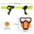 Ikonka Blast Popper toy gun and face shield with dimensions
