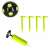 Soccer goal set accessories: ball, pump, stakes