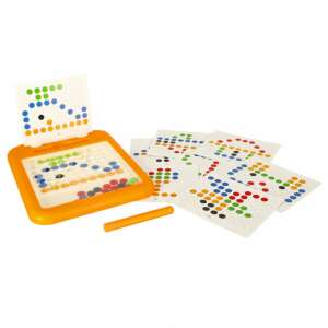 Magnetisches Zeichenbrett mit Hasendesign, inklusive farbige Punkte, Karten mit Mustern und einem magnetischen Stift - Musikinstrumente zum Spielen, Zeichentafeln, Schreibtafeln, Schreibwaren-Sets, Kreative Spiele, Maltafeln und Filzstifte