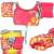 Swim Safe ABC pink and multi-colored polka dot swim vest with arm floaties, for kids 3-6 years old, 19-30 kg