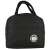 Vorderansicht der schwarzen isolierten Lunchtasche mit Bärenlogo