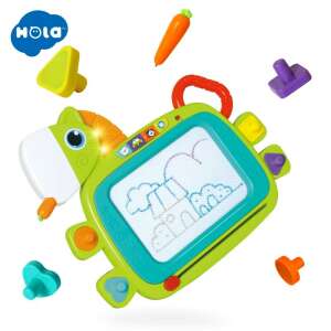 Tabla magnetică Hola pentru desenat cu lumini și sunete, design cal, cu stilou și ștampile - Planșe de desen