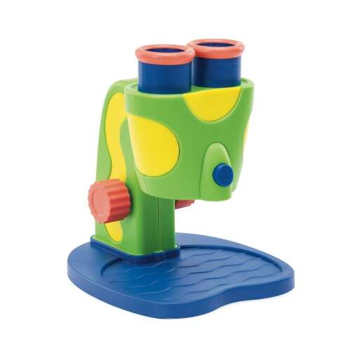 Green and yellow GeoSafari Jr. My First Microscope for kids, 8x magnification
