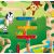 Close-up of HAPE Jungle Maze magnetic toy with jungle animal details