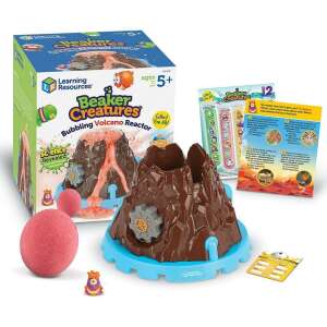 Learning Resources Beaker Creatures Bubbling Volcano Reactor science kit for kids, includes volcano, creatures, and experiment instructions - Learning Resources