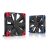 Noctua NF-F12 PWM chromax.black.swap 120mm PC Fans with Red and Blue Anti-Vibration Pads