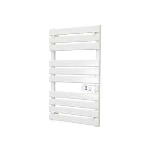 Fehér elektromos törölközőszárító radiátor, 500W, 2 órás gyors szárító funkcióval - Építkezés & Felújítás