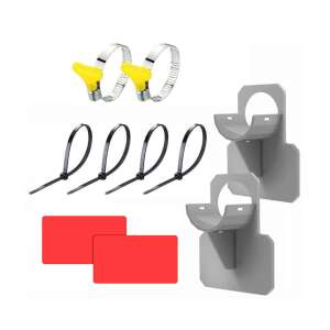 Medencecső tartókonzol készlet, beleértve a konzolokat, a kábelkötözőket és a bilincseket - Medence és strandjáték