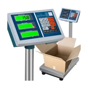 100kg-os digitális platform mérleg rozsdamentes acél platformmal, Malatec márka, súly, egységár és összérték kijelzéssel - Malatec