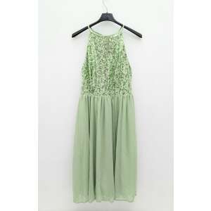 Boohoo zsálya zöld flitteres, magas nyakú midi ruha - Boohoo