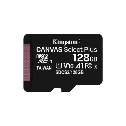 Kingston Canvas Select Plus 128GB microSDXC memóriakártya közelről