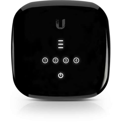 Ubiquiti UFiber 4xGbE LAN GPON vezeték nélküli CPE, fekete, elülső nézet - Wi-Fi router