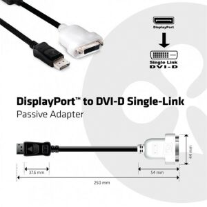 CLUB3D Displayport - DVI-D passive adapter (CAC-1000) 123404157 - Club3D