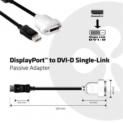 CLUB3D Displayport - DVI-D passive adapter (CAC-1000)