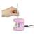 Rapesco PS12-USB electric pencil sharpener, pink, two holes, showing a pencil being sharpened