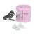 Rapesco PS12-USB electric pencil sharpener, pink, two holes, with USB charging cable and spare blades