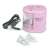 Rapesco PS12-USB electric pencil sharpener, pink, two holes, with USB charging cable and spare blades