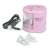 Rapesco PS12-USB electric pencil sharpener, pink, two holes, with USB charging cable and spare blades