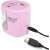 Rapesco PS12-USB electric pencil sharpener, pink, two holes, USB charging cable