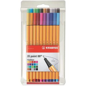 STABILO Point 88 Tűfilc Toll Készlet - 20 db 124499187 - STABILO Rostirón & Tűfilc