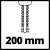 Dĺžka čepele 200 mm Einhell GE-CG 18/100 Li-Solo