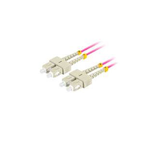 LANBERG fiber optic patchcord MM SC/UPC-SC/UPC duplex 1m LSZH om4 50/125 3.0mm violet - Lanberg Patch Cable