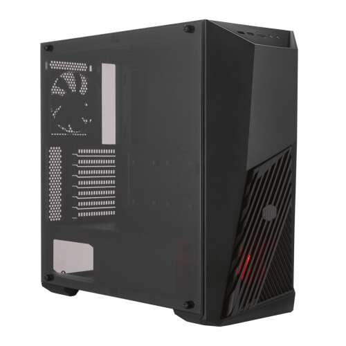 Cooler Master MasterBox K501L Fekete Midi Torony PC Ház Edzett Üveg Oldallappal