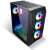 Компютърен корпус Spirit of Gamer Rogue VI RGB ATX с страничен панел от закалено стъкло и RGB вентилатори, гледка от ъгъл