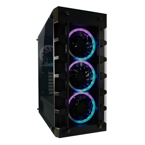 LC Power 709B Solar System X black ATX gaming computer case with RGB fans