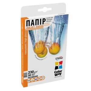 ColorWay magasfényű fotópapír, 230 g/m², 10x15, 50 lap - Fotópapír