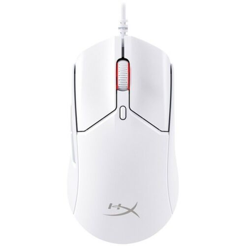Vedere de sus a mouse-ului de gaming alb HyperX Pulsefire Haste 2