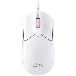 Widok z góry białej myszy gamingowej HyperX Pulsefire Haste 2 - HP Mysz