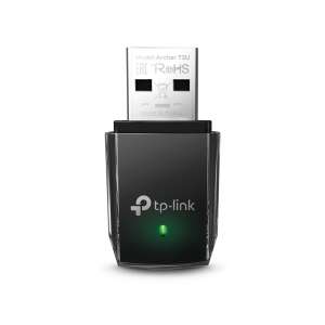 TP-Link Archer T3U AC1300 vezeték nélküli USB adapter, fekete, elülső nézet - TP-Link