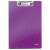 LEITZ A4 Wow Clipboard, purple, with a geometric pattern