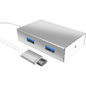 Club3D SenseVision USB3.0 Type C - 4xUSB3.0 A Hub Silver (CSV-1541) 135348321 - Club3D
