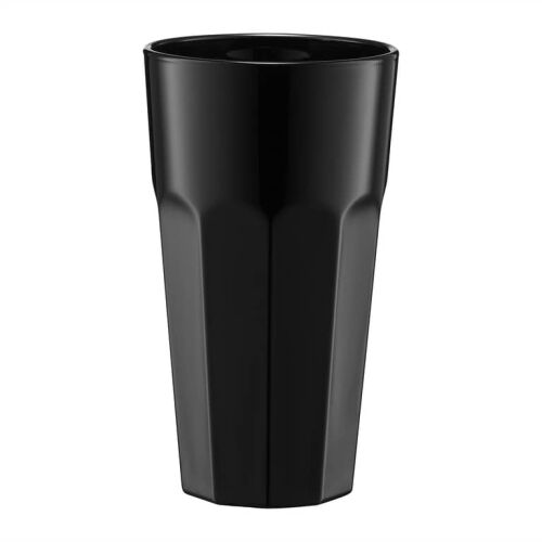 Ambition fekete üveg pohár 330ml, stílusos ivópohár - Vizespohár
