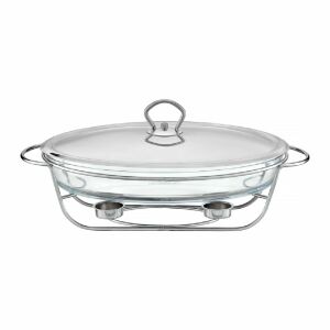 Ambition Helios 3L Hőtároló Sütőtál Melegentartó Állvánnyal és Üvegfedővel - Sütőedény