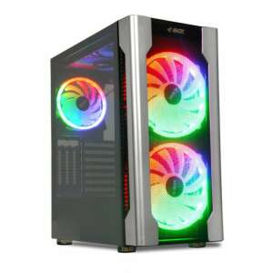 iBOX Chiron ZH68 RGB ATX Midi Tower computer case with tempered glass side panel and front RGB fans - Computer Case