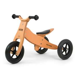 Milly Mally Look 2-in-1 Wooden Balance Bike and Tricycle, Natural - Milly Mally