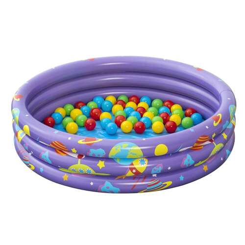 Bestway Intergalactic aufblasbarer Pool mit Bällen, lila, 102x25 cm