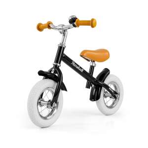 Milly Mally Marshall Air Black balance bike for kids, black with orange details - Milly Mally
