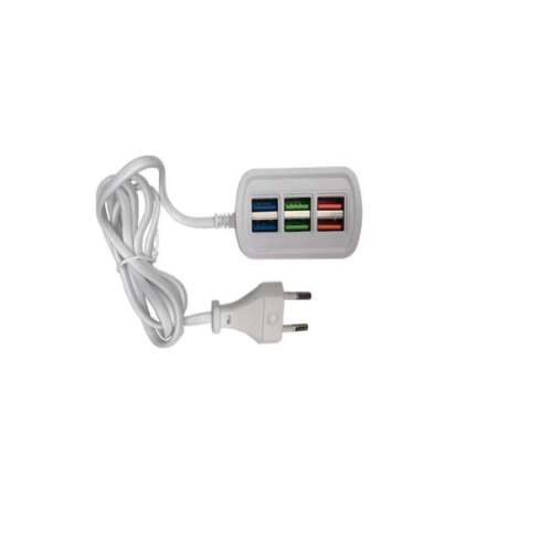 6-Port USB Wall Charger 3.1A, fast charging, multiple devices