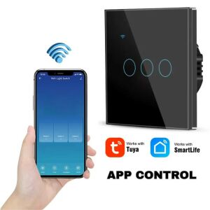 iUni 3-Gang Smart Touch Light Switch with App Control - Light Switch