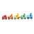 Numberblocks mini járművek készlet, 5 színes játék autó a Numberblocks karakterekkel