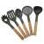 Комплект кухненски прибори Klausberg, 5 части, бук и найлон, сив