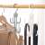 White and gray multi-hook hanger for closet organization, perfect for hanging scarves, belts, bags, and other accessories