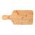 Rectangular bamboo pizza serving board with handle