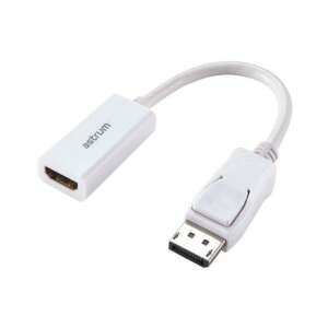 Adaptér Astrum DA210 DisplayPort na HDMI, biely, aktívny - Astrum