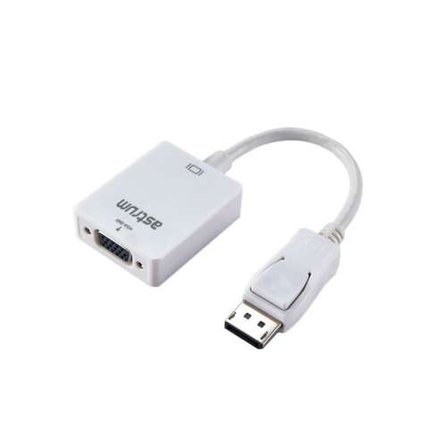 Adaptor Astrum DA220 DisplayPort la VGA, alb, activ